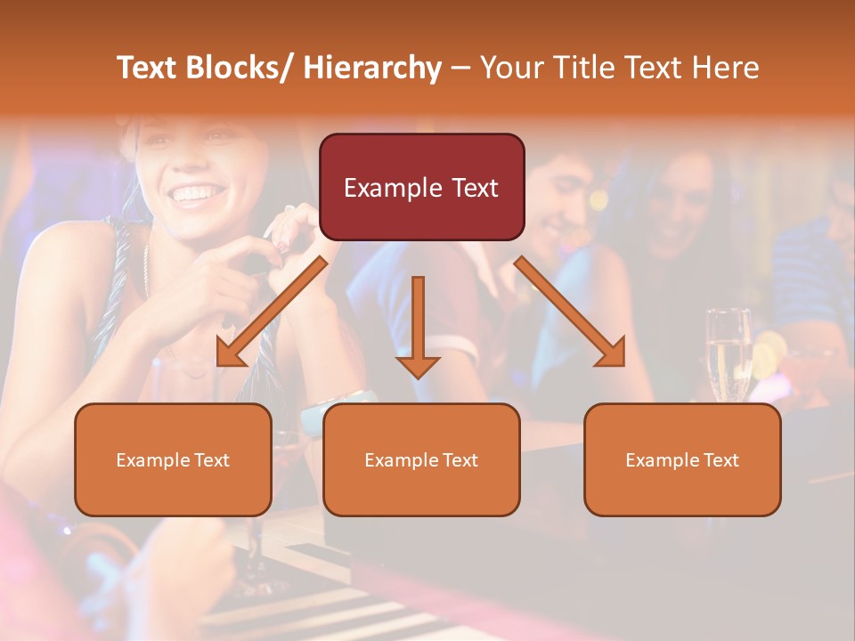 Brunette Occasion Together PowerPoint Template