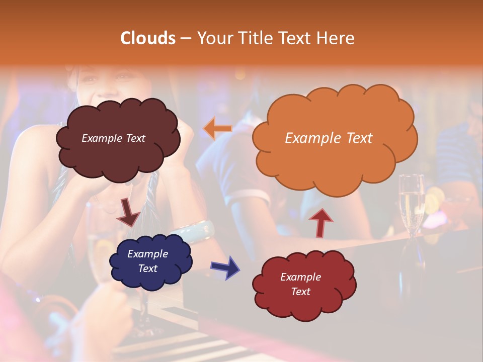 Brunette Occasion Together PowerPoint Template