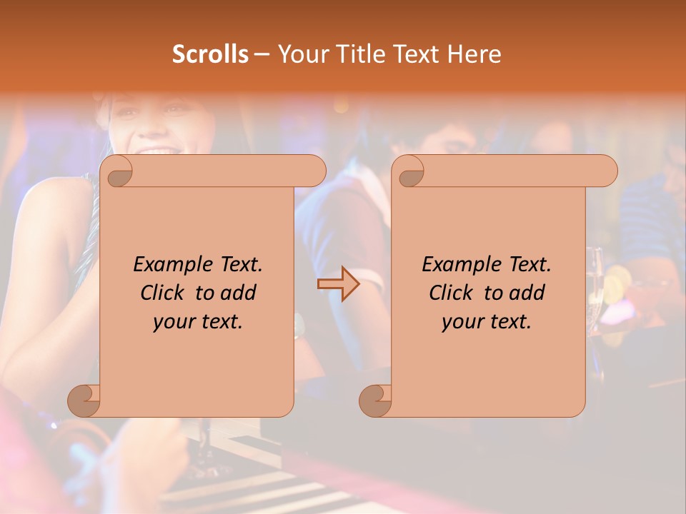 Brunette Occasion Together PowerPoint Template