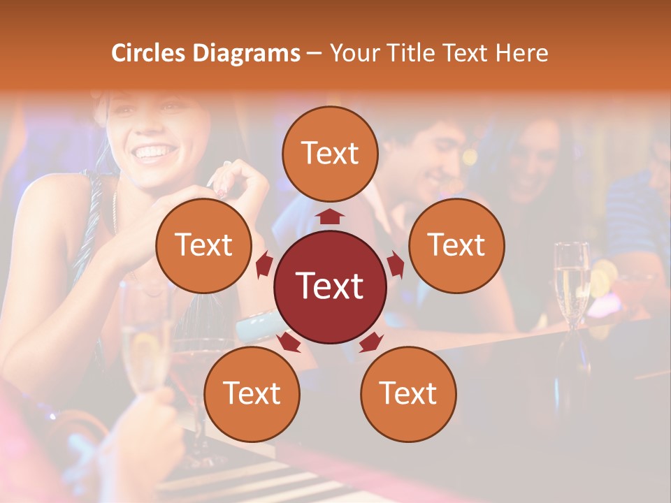 Brunette Occasion Together PowerPoint Template