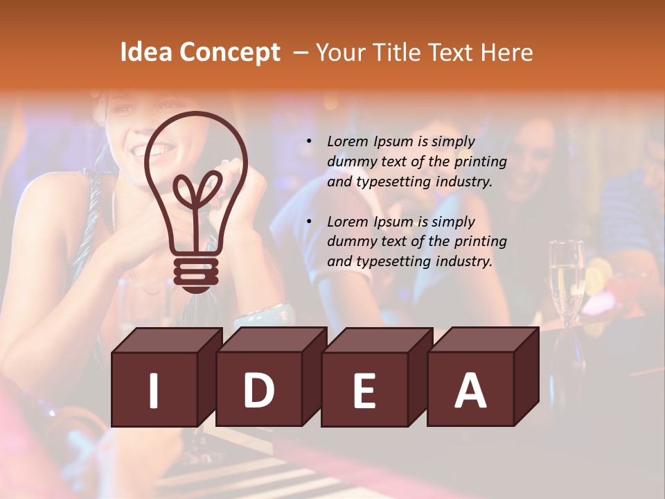 Brunette Occasion Together PowerPoint Template