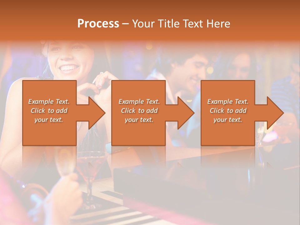 Brunette Occasion Together PowerPoint Template