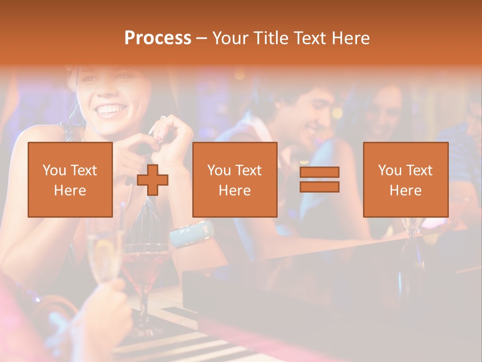 Brunette Occasion Together PowerPoint Template