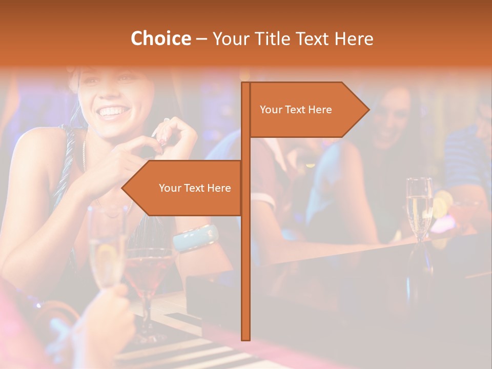 Brunette Occasion Together PowerPoint Template