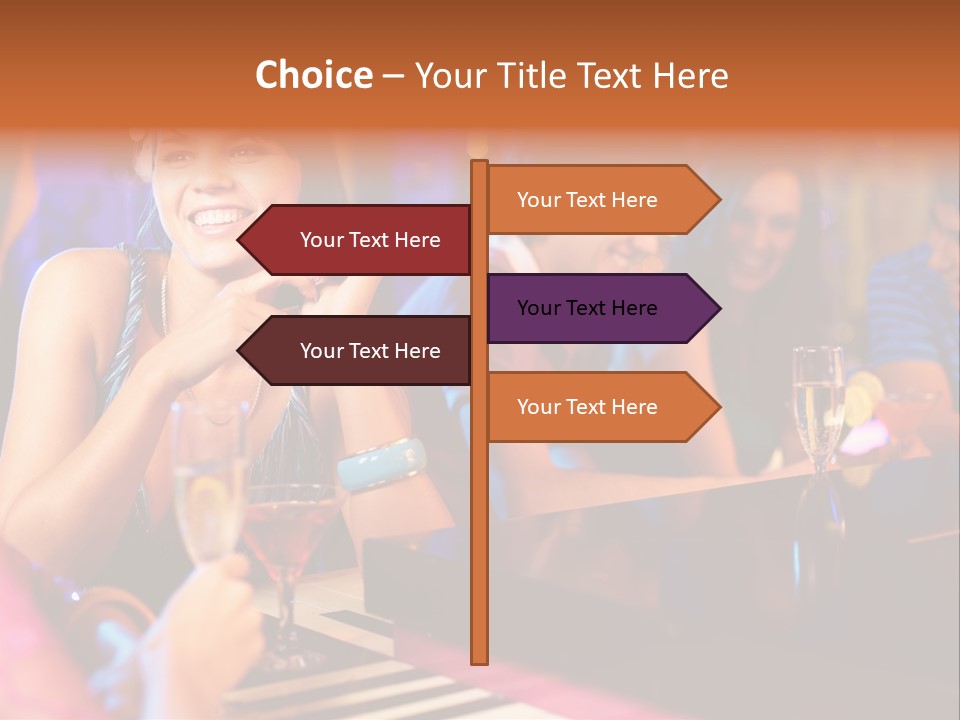 Brunette Occasion Together PowerPoint Template