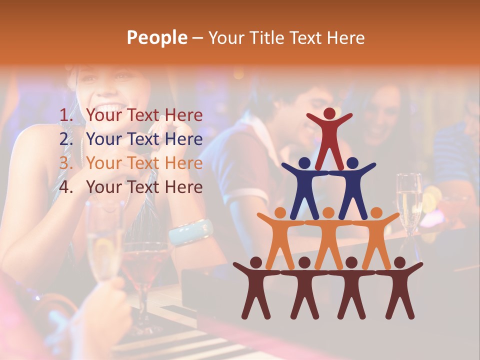 Brunette Occasion Together PowerPoint Template