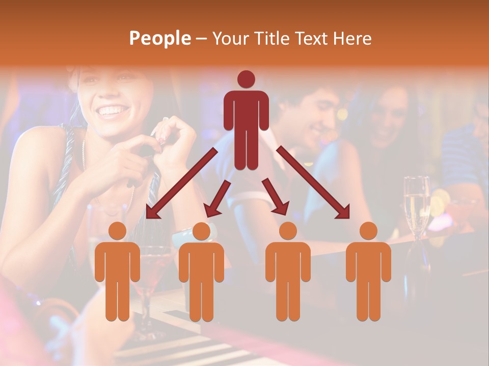 Brunette Occasion Together PowerPoint Template