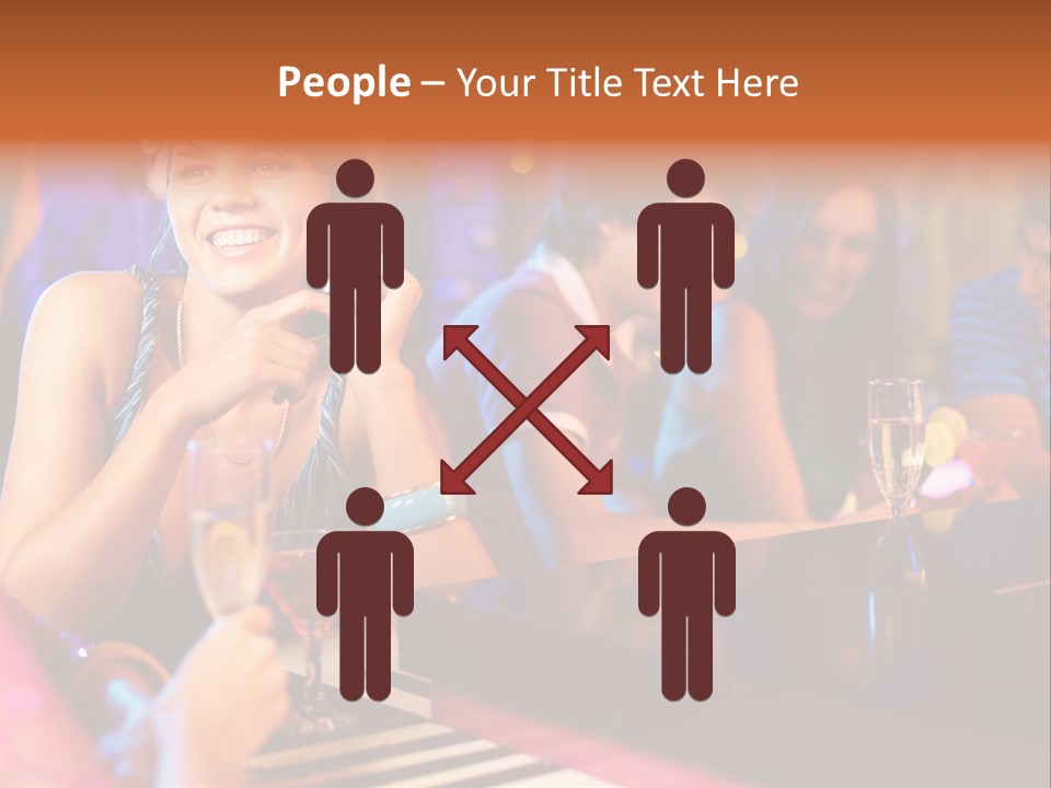 Brunette Occasion Together PowerPoint Template