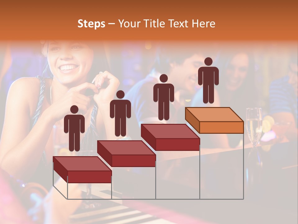 Brunette Occasion Together PowerPoint Template