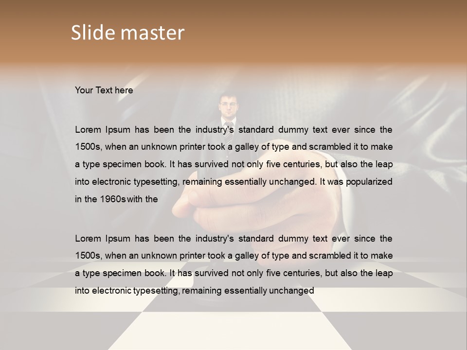 Confidence Looking King PowerPoint Template