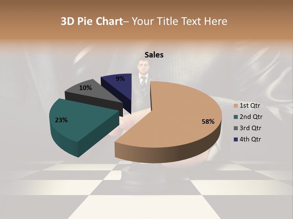 Confidence Looking King PowerPoint Template