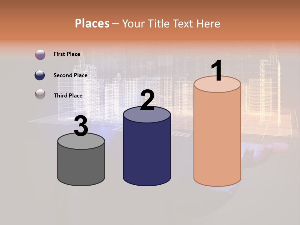 Dusk Office Cityscape PowerPoint Template