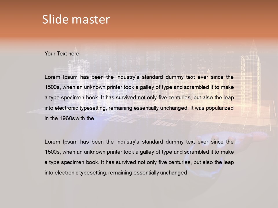 Dusk Office Cityscape PowerPoint Template