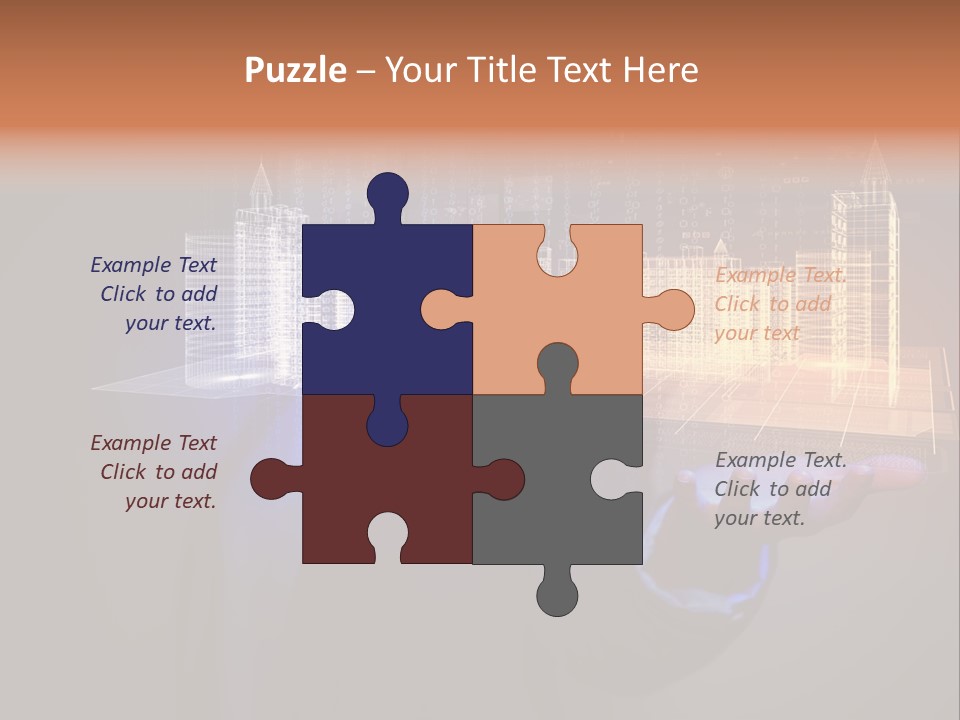 Dusk Office Cityscape PowerPoint Template