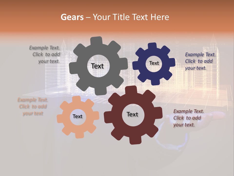 Dusk Office Cityscape PowerPoint Template