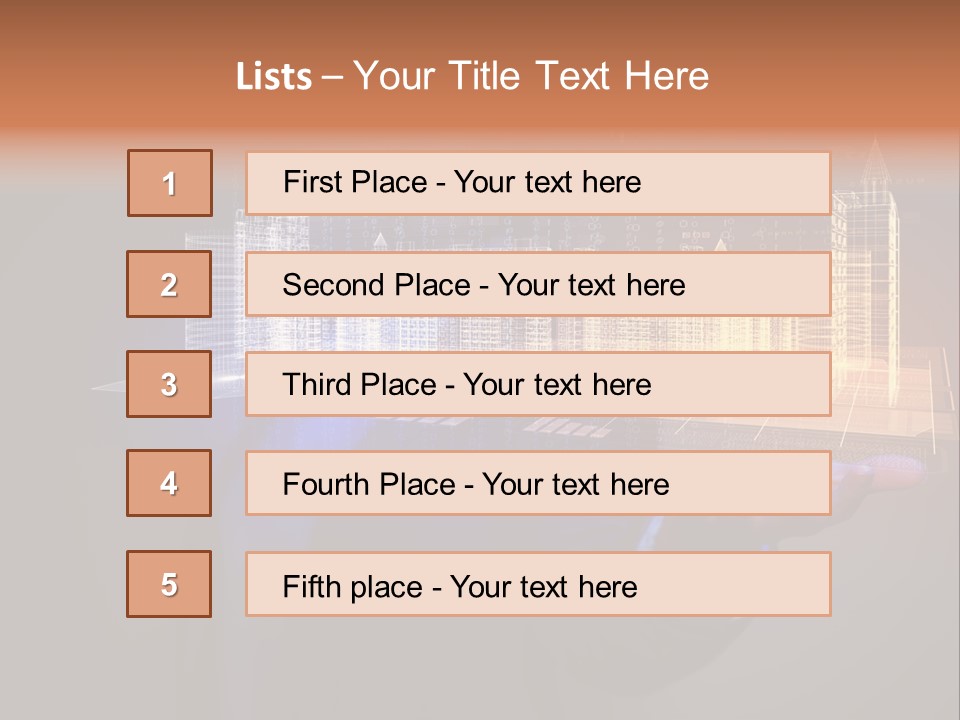 Dusk Office Cityscape PowerPoint Template