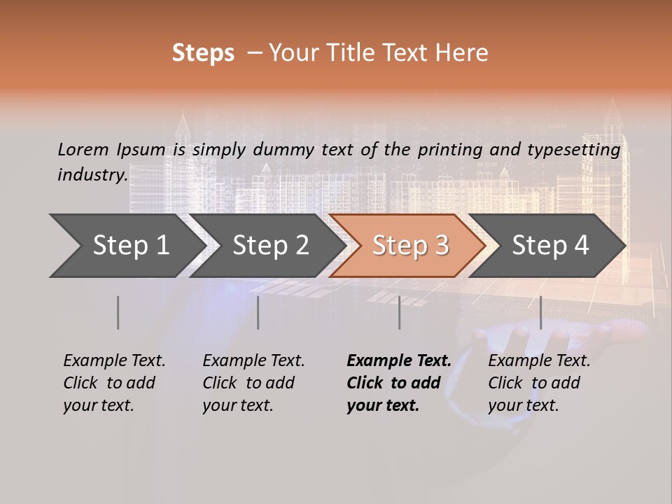 Dusk Office Cityscape PowerPoint Template
