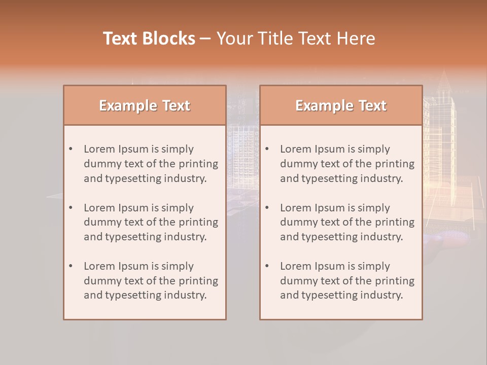 Dusk Office Cityscape PowerPoint Template