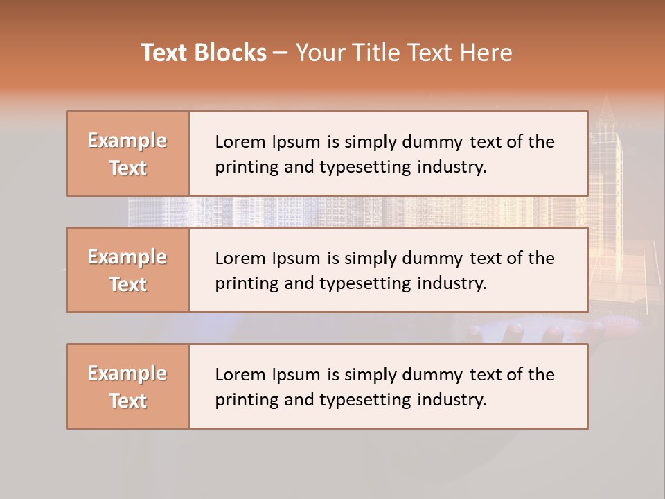 Dusk Office Cityscape PowerPoint Template