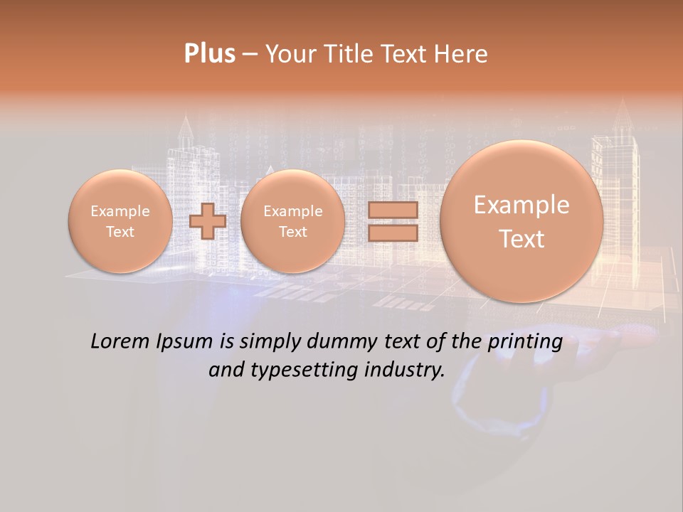 Dusk Office Cityscape PowerPoint Template