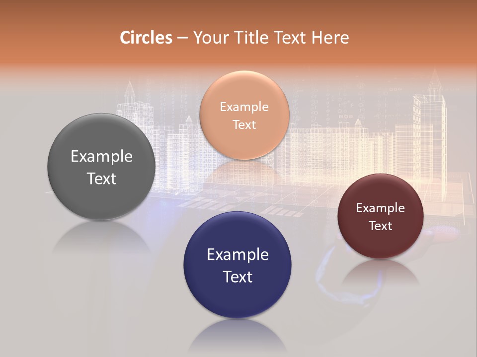 Dusk Office Cityscape PowerPoint Template