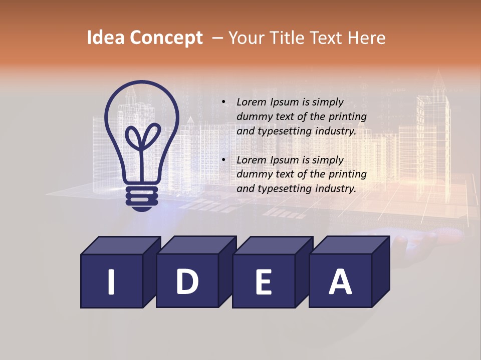 Dusk Office Cityscape PowerPoint Template