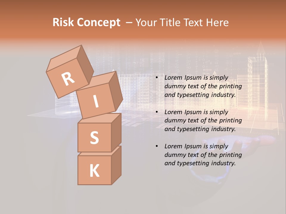 Dusk Office Cityscape PowerPoint Template