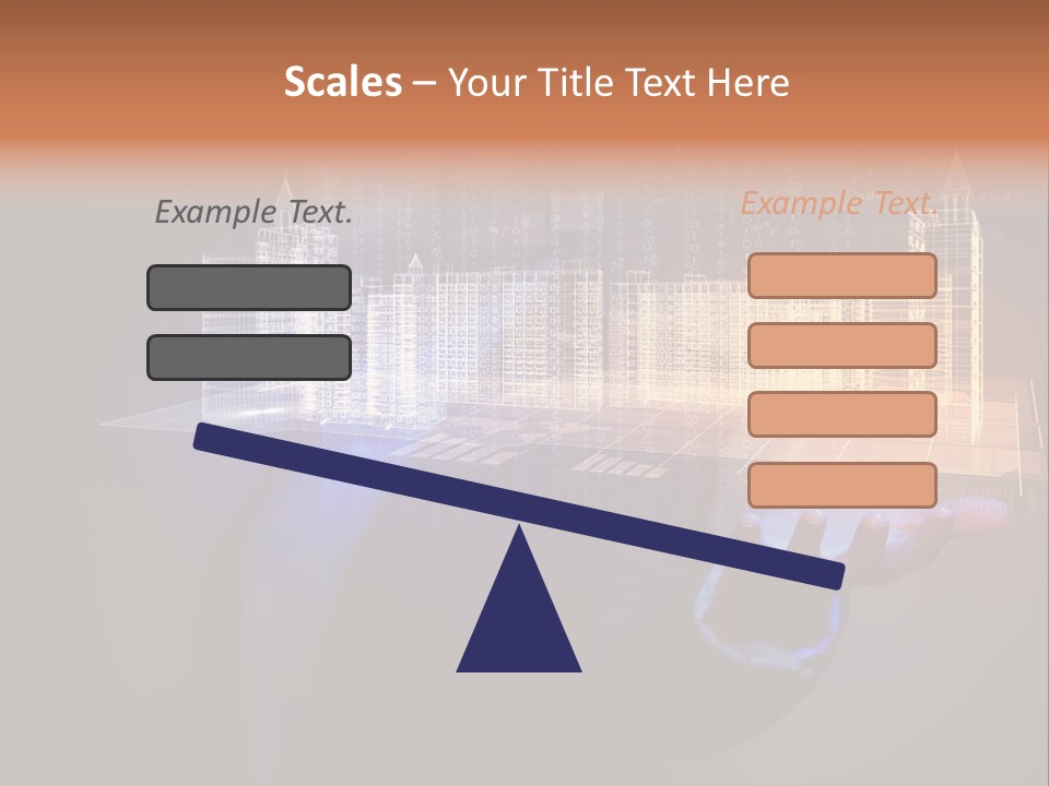 Dusk Office Cityscape PowerPoint Template