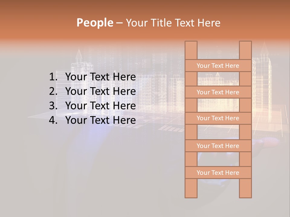Dusk Office Cityscape PowerPoint Template