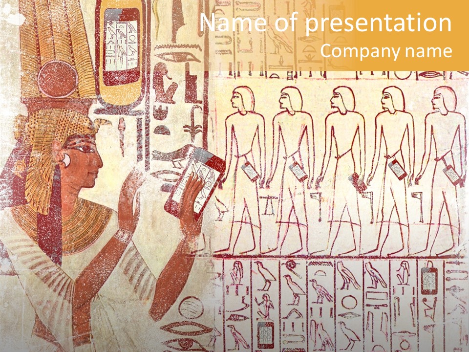 Digital Telephone Pharaoh PowerPoint Template