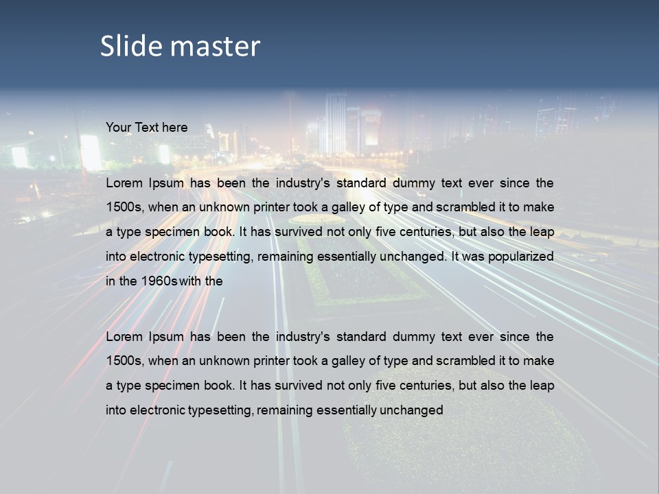 Landscape Way Asphalt PowerPoint Template