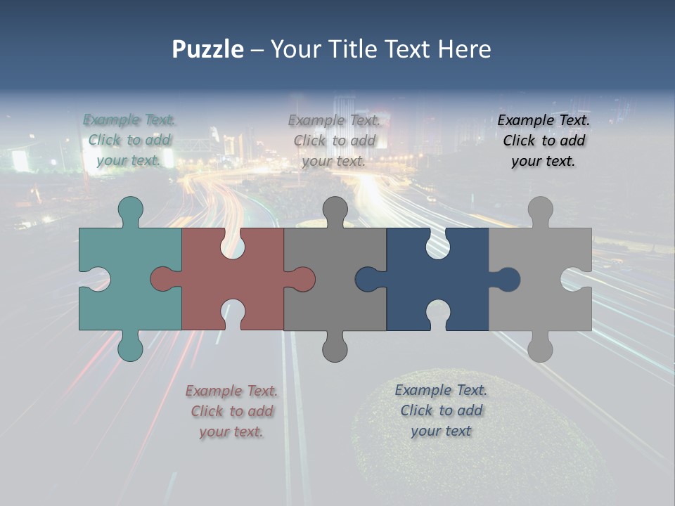 Landscape Way Asphalt PowerPoint Template