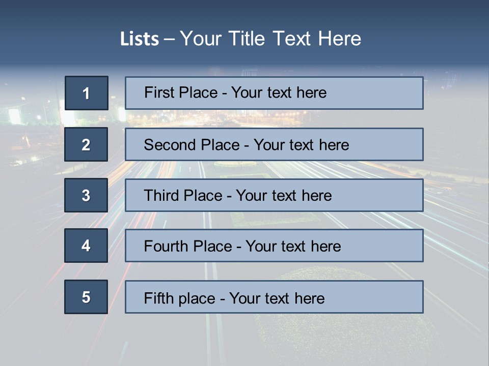 Landscape Way Asphalt PowerPoint Template