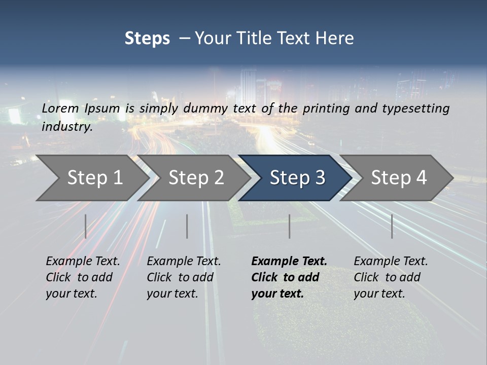 Landscape Way Asphalt PowerPoint Template