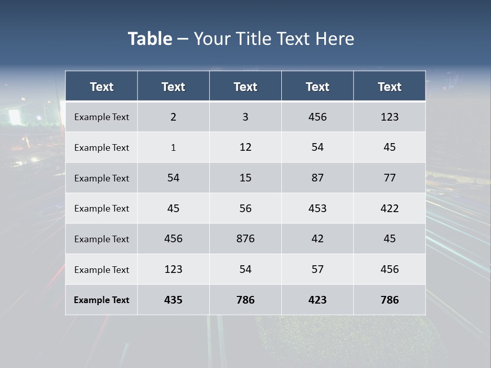 Landscape Way Asphalt PowerPoint Template