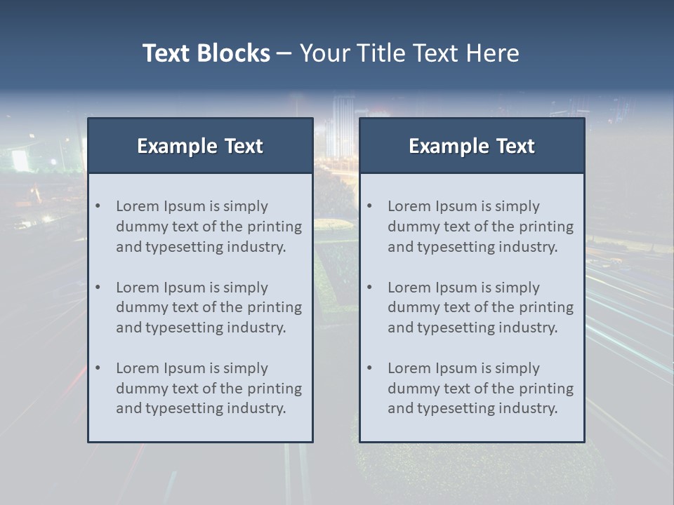 Landscape Way Asphalt PowerPoint Template