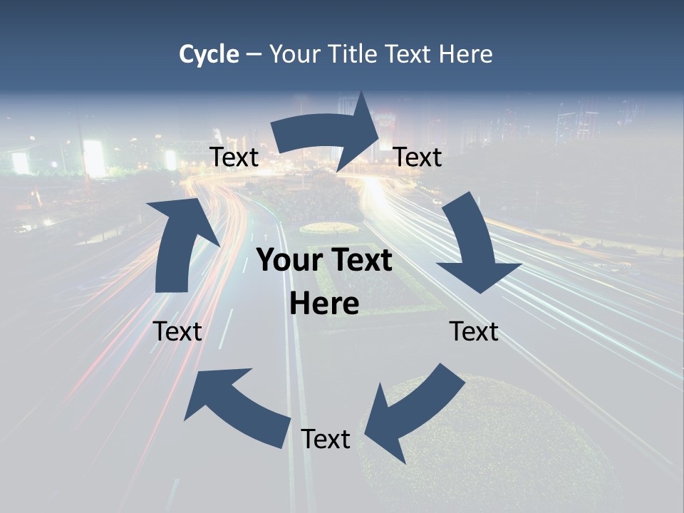 Landscape Way Asphalt PowerPoint Template
