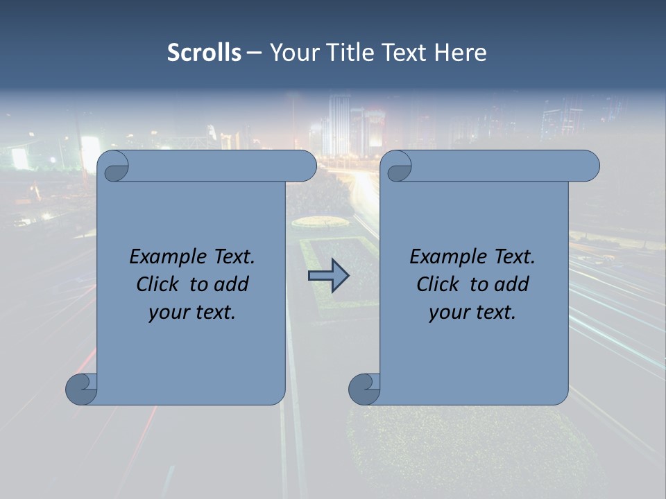Landscape Way Asphalt PowerPoint Template