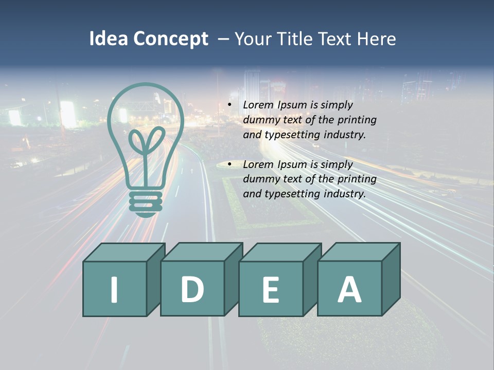 Landscape Way Asphalt PowerPoint Template