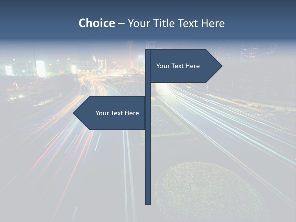 Landscape Way Asphalt PowerPoint Template