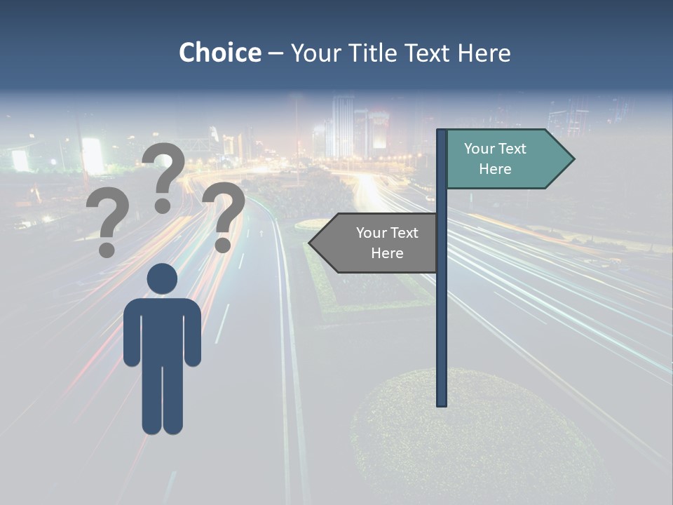 Landscape Way Asphalt PowerPoint Template