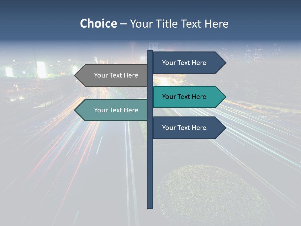 Landscape Way Asphalt PowerPoint Template