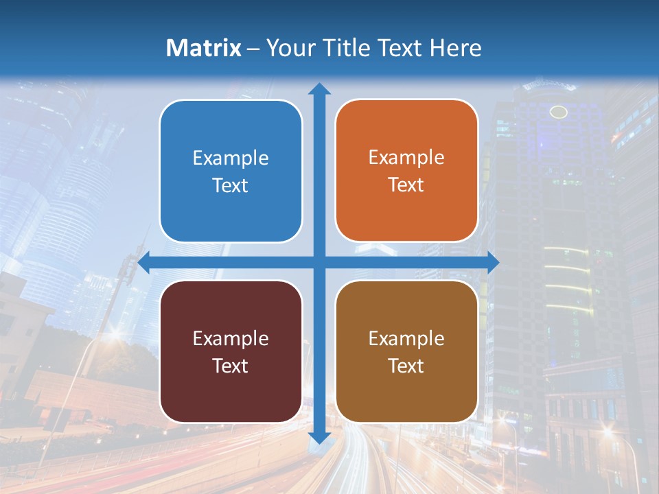 Highway City Trail PowerPoint Template