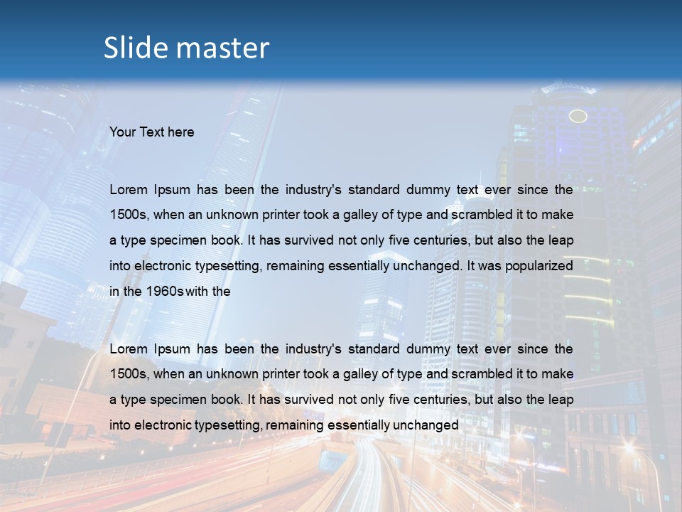 Highway City Trail PowerPoint Template