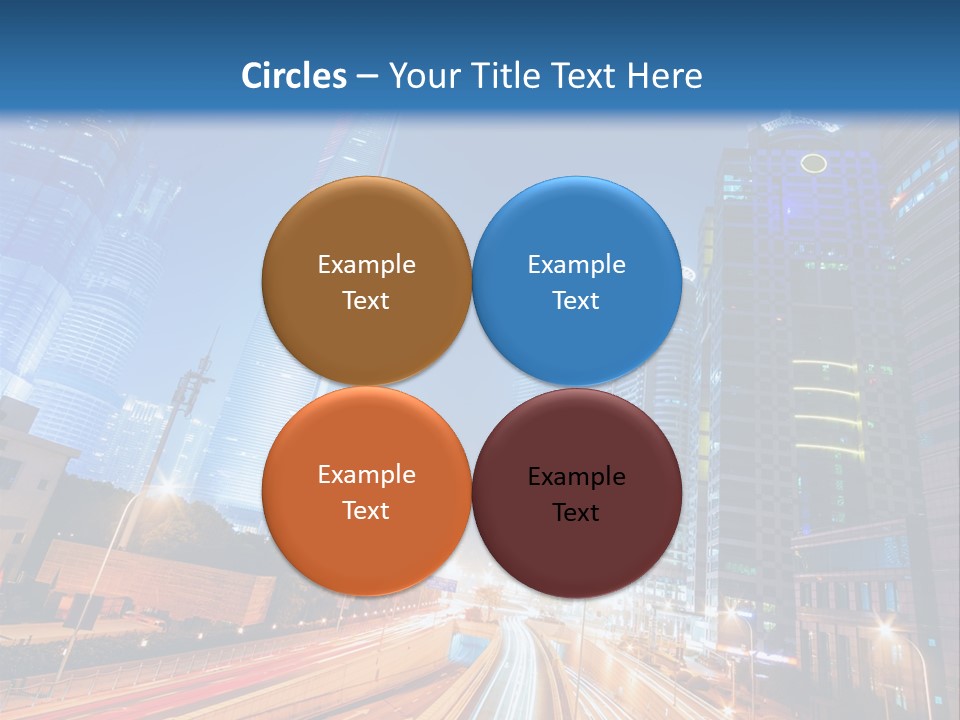 Highway City Trail PowerPoint Template