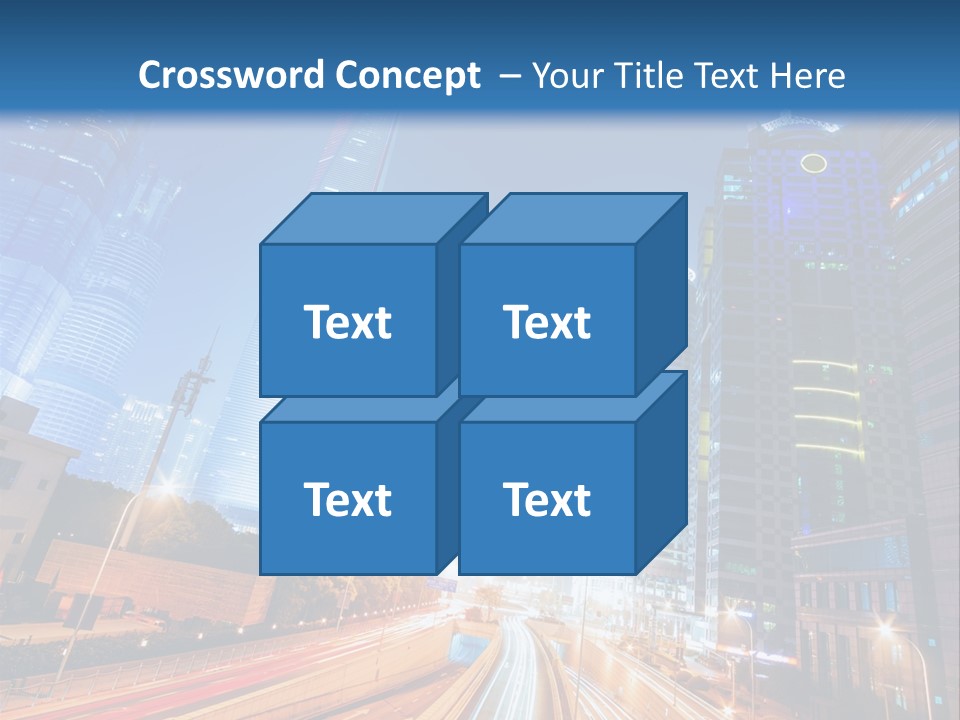 Highway City Trail PowerPoint Template