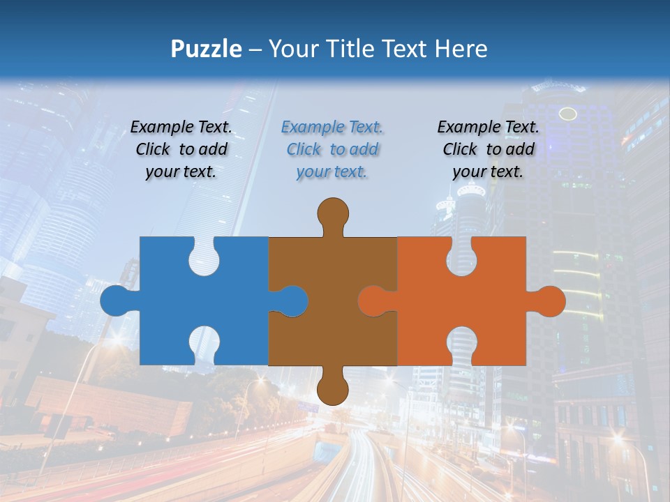 Highway City Trail PowerPoint Template