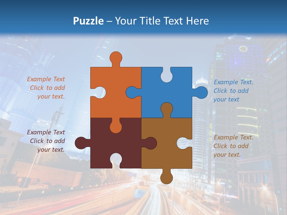 Highway City Trail PowerPoint Template