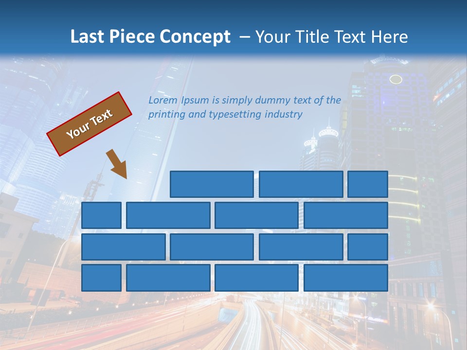 Highway City Trail PowerPoint Template