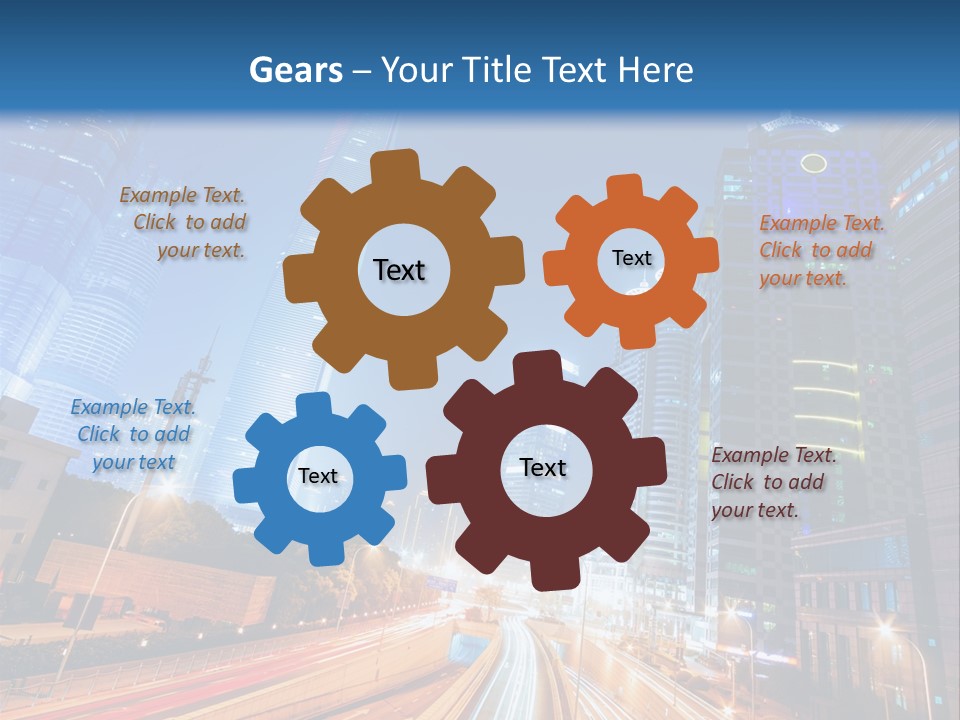 Highway City Trail PowerPoint Template